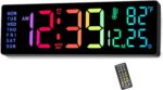 Soobest 14.2" Giant Show Digital Wall Clock with Date Day of Week T... - Image 2