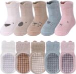 TRUEHAN 5 Pairs Toddler Non Slip Socks with Grips Child Socks for Children ... - Image 2