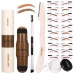 UCANBE 25PCS Eyebrow Stamp Stencil Equipment With Twin-Coloration Eyebrow Stamp P... - Image 2