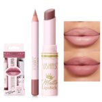 USHAS Lipstick and Lip Liner Combo Set 2 in 1 Waterproof Lipstick for ... - Image 2