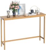 VASMIA Console Desk, Entryway Desk, Slim Couch Desk, 39" Bamboo Ha... - Image 2
