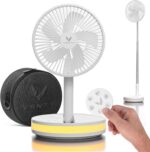 VENTY Portable Fan - Wireless Battery Operated Fan - 4 Speeds - LED Li... - Image 2