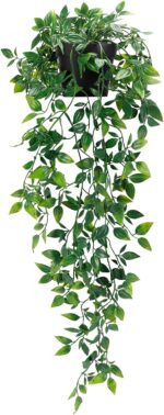 Whonline Faux Hanging Vegetation, Synthetic Small Potted Vegetation for Indoo... - Image 2