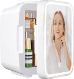 YASHE Skincare Fridge Mini Fridge for Bedroom with Dimmable LED Mirror... - Image 2
