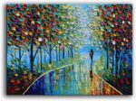 YaSheng Art -Landscape Oil Painting On Canvas Textured Tree Abstract C... - Image 2