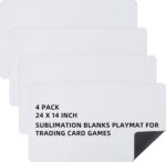 Yexiya 4 Pcs Card Recreation Mats 14 x 24 Inch Playmat Sublimation Blanks Pl... - Image 2