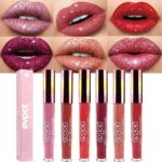 evpct 6Pcs Diamond Lip Gloss Matte to Glitter Liquid Lipstick Waterpro... - Image 2
