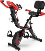 pooboo Folding Train Bike, Foldable Upright Stationary Bike, Indoor... - Image 2