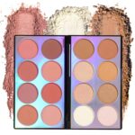 16 Colours Contour Palette，Blush Highlighter Bronzer Powder Multi functional ... - Image 2