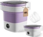 16L Moveable Washing Machine, Foldable Small Washer with Spin Basket L... - Image 2