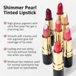 KYDA Orange Shimmer Lipstick, Metallic Pearl Lipstick, Lasting Non-sti... - Image 3