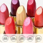 KYDA Orange Shimmer Lipstick, Metallic Pearl Lipstick, Lasting Non-sti... - Image 6