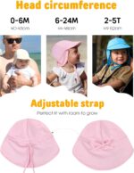 FURTALK Child Solar Hat Summer season Seaside Hat UPF 50+ Adjustable Delicate Child Swi... - Image 3