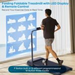 Treadmill with Handles, Folding Foldable Electrical Treadmills for House ... - Image 4