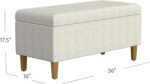 HomePop Malmo Ornamental Storage Bench -Cream Chevron Woven - Image 4