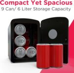 Frigidaire 9 can/6l mini private fridge cooler Crocodile End door-... - Image 4