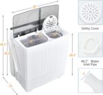 Giantex Moveable Washing Machine, 21lbs Capability, 14.4lbs Washer and 6... - Image 9