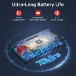 Cordless Vacuum Cleaner, 550W/50Kpa/70Mins Vacuum Cleaners for Residence wi... - Image 5