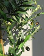 Fake Olive Tree 6FT, Synthetic Potted Tree with Planter, Silk Crops ... - Image 8