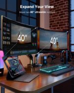 HUANUO Twin Monitor Stand for 13 to 40 inch, Premium Twin Monitor Moun... - Image 3