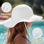 Child Solar Hat Toddler Lady Seaside Hat Adjustable Outside Summer season Hat UPF ... - Image 4