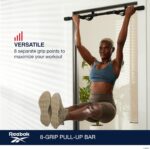 Reebok 8-Grip Pull-Up Bar, Multi-Operate Higher Physique Exercise Rod, Door... - Image 3