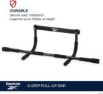 Reebok 8-Grip Pull-Up Bar, Multi-Operate Higher Physique Exercise Rod, Door... - Image 4