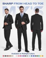 MY'S Males's 3 Piece Go well with Set with Tie, One Button Slim Match Strong Jacket... - Image 3