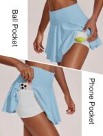 PINSPARK Womens Tennis Skirt Pleated Athletic Skirts with Pockets Shor... - Image 3