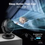 DR.PREPARE Fan for Bed room, Small Desk Air Circulator Fan, 70° Auto-Os... - Image 5