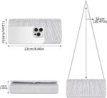 Larcenciel Clutch Purses for Girls, Elegant Pleated Night Bag with 2... - Image 5