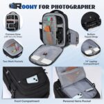 RAINSMORE Digicam Backpack Digicam Bag for Photographers DSLR SLR Mirror... - Image 3