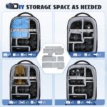 RAINSMORE Digicam Backpack Digicam Bag for Photographers DSLR SLR Mirror... - Image 5