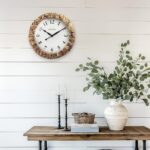 Presentime & Co. Farmhouse Sequence, Rustic Woven Clock, 14 inch, Natura... - Image 5