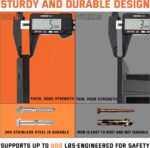 Pull Up Bar Joist Mounted -800 lbs Adjustabl Heavy Responsibility Chin Up Bar, P... - Image 7