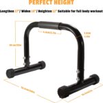 AmazeFan Parallettes Bars, 12'' Excessive Metal Push Up Bar Power Traini... - Image 5