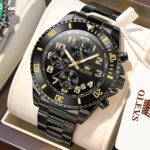 OLEVS Watches for Males Stainless Metal Gown Males Watch with Date Huge Fa... - Image 3