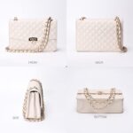 GM LIKKIE Quilted Shoulder Bag for Ladies, Medium Flap Crossbody Handba... - Image 5