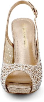 DREAM PAIRS Girls's Excessive Heels Platform Costume Rhinestones Peep Toe Pum... - Image 4