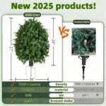 QIANYUN Boxwood Topiary Bush -Synthetic Topiary for Outside-Evergree... - Image 4