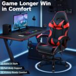 Ergonomic Gaming Chair with Footrest: 90°-155° Recline, Adjustable Hei... - Image 6