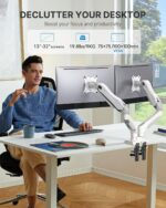 HUANUO Twin Monitor Stand - Full Adjustable Monitor Desk Mount Swivel ... - Image 3