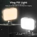 VIJIM VL100C Bi-Shade LED Video Mild on Digicam,Mini Rechargeable 2000... - Image 4