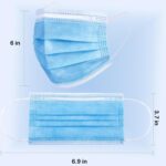 Borje Blue Disposable Face Masks 100 Pcs Blue Face Masks 3 Ply Protecti... - Image 9