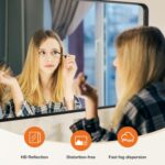 Sweetcrispy Black Rest room Vainness Mirror for Wall, 24x36 Inch Metallic Fr... - Image 4