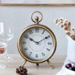 Classic Desk Clock on Stand, Ornamental Desk and Shelf Clock Rustic M... - Image 6