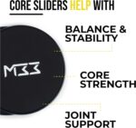 Core Sliders Black - Twin Sided Exercise Gliding Discs for Core Exercis... - Image 3
