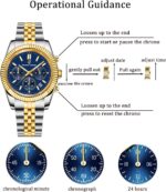 Pagani Design Males's Chronograph Quartz Watch, Stainless Metal Strap, W... - Image 3