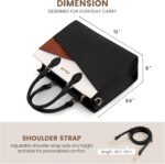 LOVEVOOK Purses for Ladies,Satchel Purses Tote Bag, Black Pu Leather-based ... - Image 4