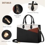 LOVEVOOK Purses for Ladies,Satchel Purses Tote Bag, Black Pu Leather-based ... - Image 8